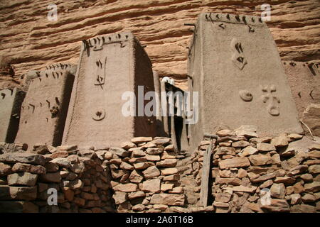 Der Dogon, Bandiagara Escarpment, Dorf von Banani Amou Stockfoto