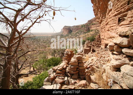 Der Dogon, Bandiagara Escarpment, Dorf von Banani Amou Stockfoto