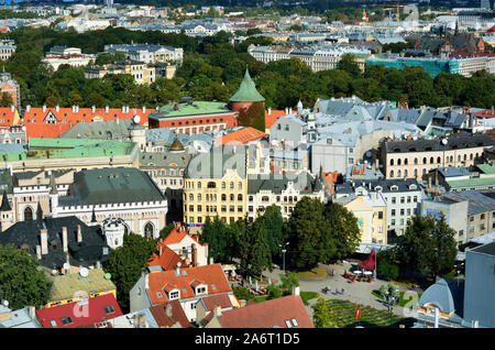 Die Altstadt, die zum UNESCO-Weltkulturerbe gehört. Riga, Lettland Stockfoto