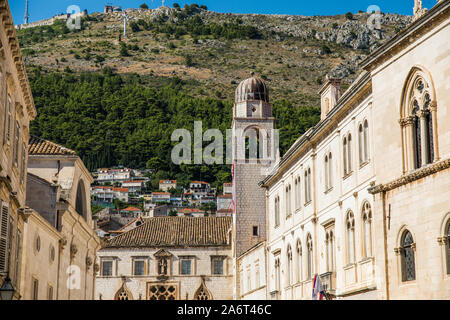 Dubrovnik, Kroatien. Dubrovnik Altstadt street view in Stradum Bereich. Stockfoto