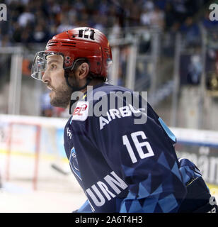 Ingolstadt, Bayern, Deutschland. 13 Okt, 2019. Brett OLSON (Ingolstadt/US), die Deutsche Eishockey Liga DEL, ERC Ingolstadt vs Eisbaeren unterlagen Berlin, Ingolstadt, Saturn Arena, Oct 13, 2019, Quelle: Wolfgang Fehrmann/ZUMA Draht/Alamy leben Nachrichten Stockfoto