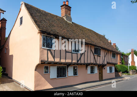 Zeitraum Fachwerk Häuschen, Hohe Straße, viel Hadham, Hertfordshire, England, Vereinigtes Königreich Stockfoto