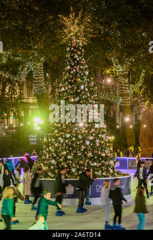 London, Großbritannien. 28 Okt, 2019. Das Natural History Museum für die Weihnachtszeit geöffnet ist. Credit: Guy Bell/Alamy leben Nachrichten Stockfoto