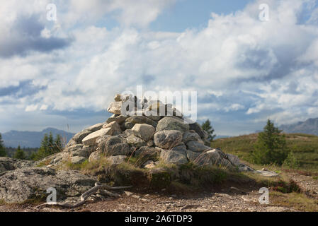 Von Gol berge Cairn, Norwegen Stockfoto