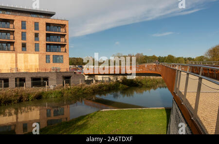 Campbell Marina Brücke in Milton Keynes Stockfoto