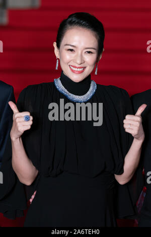 Chinesische Schauspielerin Zhang Ziyi kommt an der Eröffnungsfeier der Tokyo International Film Festival 2019. Stockfoto