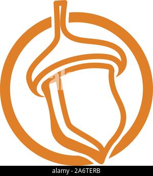 Acorn Eiche logo Abbildung: Vektor Stock Vektor