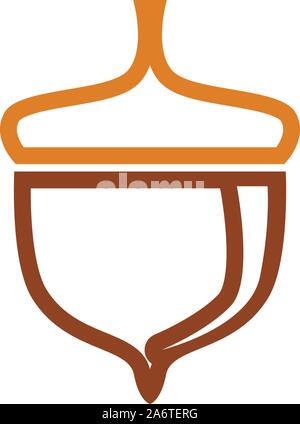 Acorn Eiche logo Abbildung: Vektor Stock Vektor