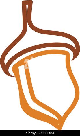 Acorn Eiche logo Abbildung: Vektor Stock Vektor
