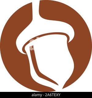 Acorn Eiche logo Abbildung: Vektor Stock Vektor