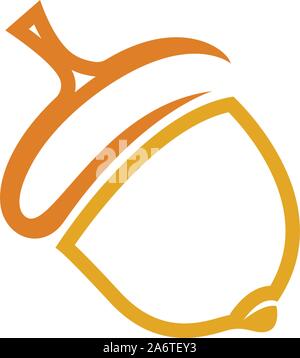 Acorn Eiche logo Abbildung: Vektor Stock Vektor
