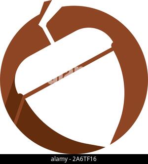Acorn Eiche logo Abbildung: Vektor Stock Vektor