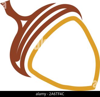 Acorn Eiche logo Abbildung: Vektor Stock Vektor