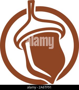Acorn Eiche logo Abbildung: Vektor Stock Vektor