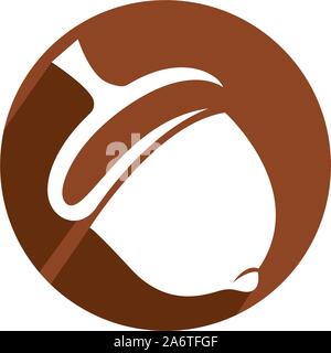 Acorn Eiche logo Abbildung: Vektor Stock Vektor