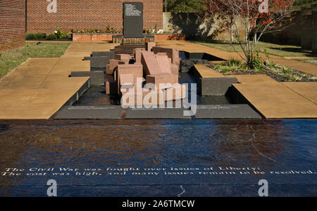 Der Strom der amerikanischen Geschichte an der Bürgerkrieg Interpretive Centre in Korinth, Mississippi ist eine sehr kühle Art und Weise über die Geschichte zu erfahren. Stockfoto