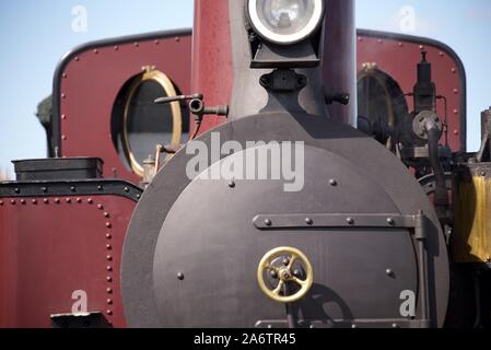 Die Dampfeisenbahn Somme Bay und ihr Triebwerk Nr. 1 "Aisne" machen sie bereit für die Abfahrt von St.Valéry Stockfoto