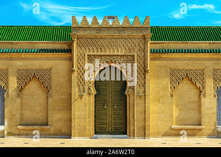 Der marokkanischen Stil Tür an der Mohammed V Mausoleum in Rabat Marokko, Afrika, 22.04.2019 Stockfoto