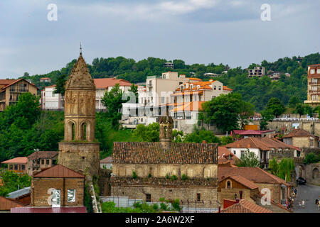 Blick auf Sighnaghi alte Kirche in der Stadt in der Region Kachetien, Georgia. Getonten Bild Stockfoto