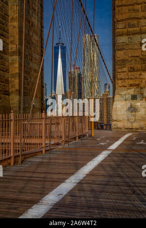 Blick auf WTC Lower Manhattan NYC Stockfoto