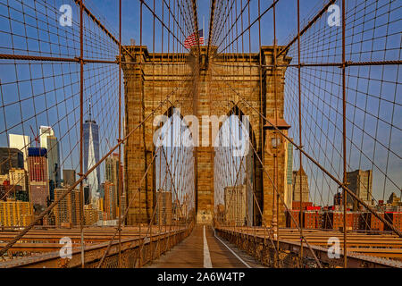 Brooklyn Bridge In New York City, New York Stockfoto