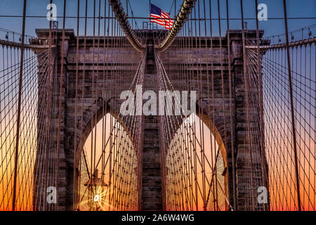 Brooklyn Bridge In New York City, New York Stockfoto