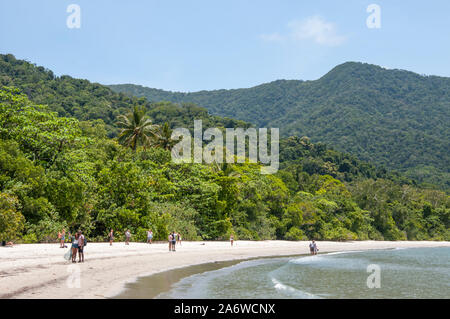 Strand am Cape Tribulation im Daintree National Park, ein Weltkulturerbe im tropischen Norden von Queensland, Australien Stockfoto