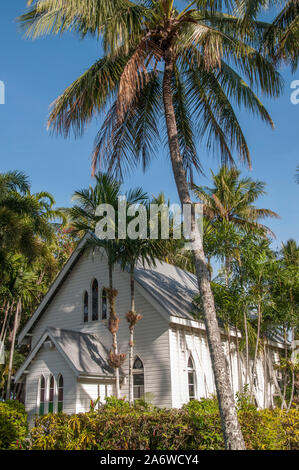 St Mary's am Meer, eine historische Kirche zuerst 1890 in Port Douglas gebaut, ein exklusives Reiseziel in den tropischen Norden von Queensland, Australien Stockfoto