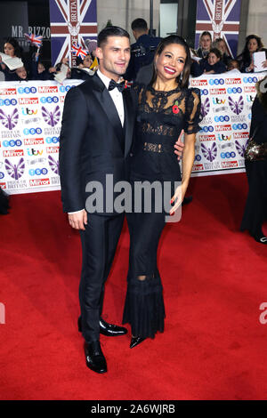 Emma Weymouth und Aljaz Skorjanec, Stolz von Großbritannien Auszeichnungen 2019, Grosvenor House, London, Großbritannien, 28. Oktober 2019, Foto von Richard Goldschmidt Stockfoto