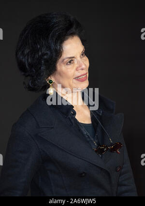 London, Großbritannien. 28 Okt, 2019. Bianca Jagger besucht die Weltpremiere von "guter Lügner' am BFI Southbank, London, England am 28.Oktober 2019 Quelle: Gary Mitchell, GMP-Media/Alamy leben Nachrichten Stockfoto