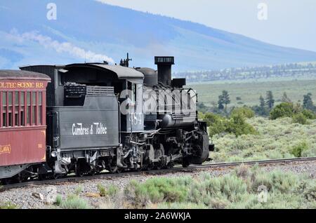 Sublette, Antonito, auf der Cumbres & Toltec Scenic Railroad von Chama, NM bis Antonito, CO 190712 75143 Stockfoto