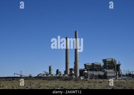 Geschlossenes Kohlekraftwerk ohne Emissionen Stockfoto