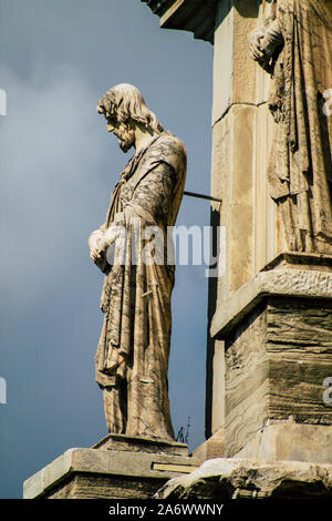 Rom Italien September 29, 2019 Blick auf den Triumphbogen des Konstantin, einem riesigen Triumphbogen errichtet Kaiser Konstantin gelegen Die Colis zu feiern. Stockfoto