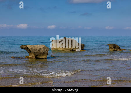 Ionische Meer vor der Küste der Insel Korfu, Griechenland Stockfoto