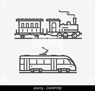 Zugsymbol. Transport, Transportzeichen oder Symbol. Vektorgrafik Stock Vektor