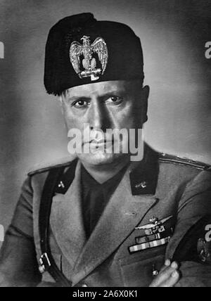 Portrait von Benito Mussolini 1930 Stockfoto