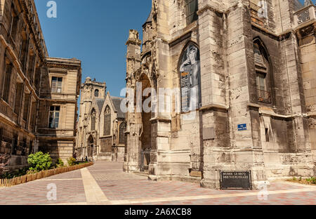 Die Saint Laurent Kirche beherbergt heute ein faszinierendes Museum Anzeigen aus Schmiedeeisen Schmiedeeisen, Rouen, Normandie, Frankreich Stockfoto