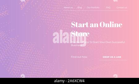 Abstract Vector bunten Farbverlauf Landing Page Template Stock Vektor