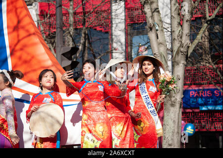 Das chinesische Neujahr Paris 2019 Stockfoto