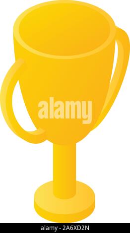 Gold Cup Sieger Symbol, isometrische Stil Stock Vektor