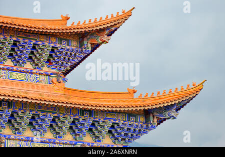 Tempel Chongsheng ist ein buddhistischer Tempel, der ursprünglich im 9. Jahrhundert in der Nähe der Altstadt von Dali in der Provinz Yunnan gebaut, im südlichen China. Stockfoto