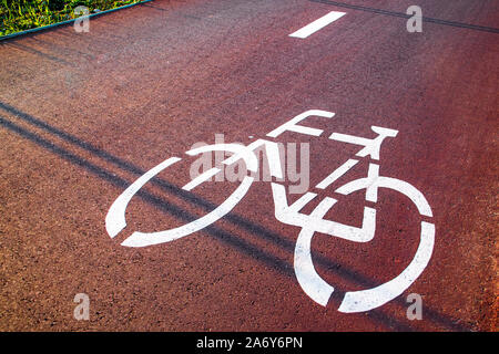 Radverkehr Signal, Rennrad, Bike Zone oder Bereich, Bike Sharing, gesundes und sicheres Leben Stockfoto