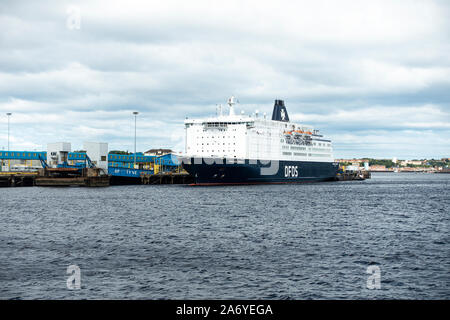 Die DFDS Seaways Car and Passenger Ferry Princess Seaways dockte am internationalen Passagierterminal Port of Tyne North Shields Tyne & Wear UK an Stockfoto