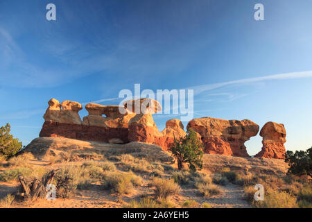 USA, Utah, Grand Staircase - Escalante National Monument, Teufels Garten Hoodos Stockfoto