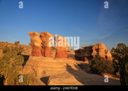 USA, Utah, Grand Staircase - Escalante National Monument, Teufels Garten Hoodos Stockfoto