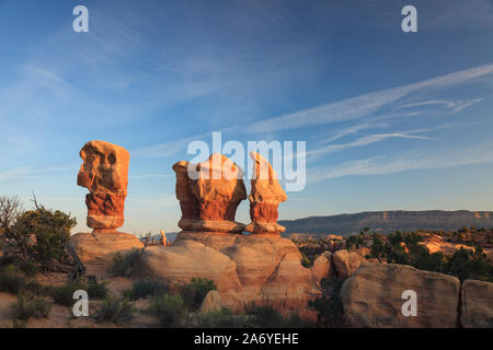 USA, Utah, Grand Staircase - Escalante National Monument, Teufels Garten Hoodos Stockfoto