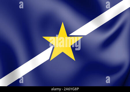 3D-Markierung des Karmel (Indiana), USA. 3D-Darstellung. Stockfoto