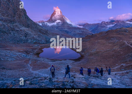Schweiz, Schweizer Alpen, Wallis, Zermatt, das Matterhorn Stockfoto
