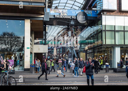 Eingang von Cabot Circus Einkaufszentrum, Bristol, Großbritannien Stockfoto