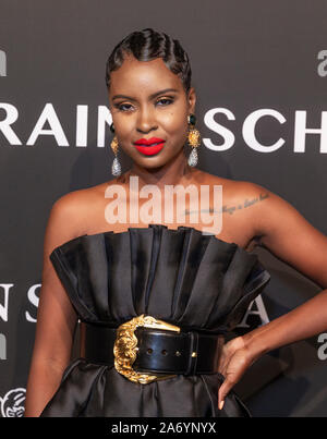 New York, USA. 28 Okt, 2019. Shannica Ewart besucht Angel Ball 2019 von Gabrielle's Engel Stiftung bei Cipriani Wall Street (Foto von Lew Radin/Pacific Press) Quelle: Pacific Press Agency/Alamy Leben Nachrichten gehostet Stockfoto